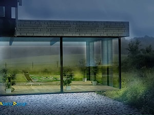 WIZUALIZACJE 1 - Ogród, styl nowoczesny - zdjęcie od ALPINA Ogrody zimowe ,. oranżerie, zadaszenia, szkło architektoniczne