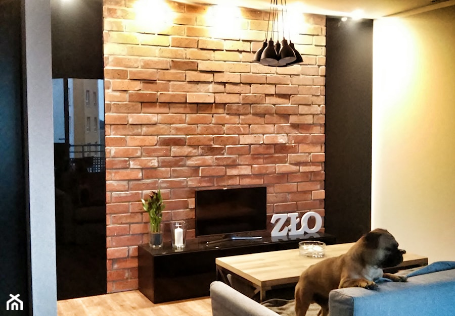 Lico ceglane New York Loft 3D w domu - zdjęcie od Retrocegla.pl