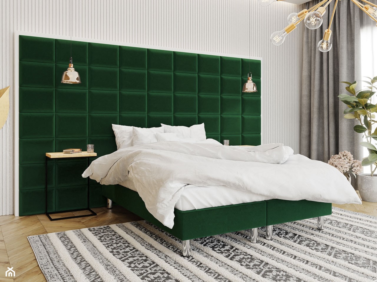 Panele tapicerowane w sypialni - zdjęcie od mirjan24.pl - Homebook