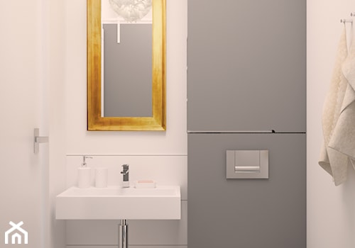 Kolorowo - Mała na poddaszu bez okna łazienka, styl nowoczesny - zdjęcie od We-ska design.