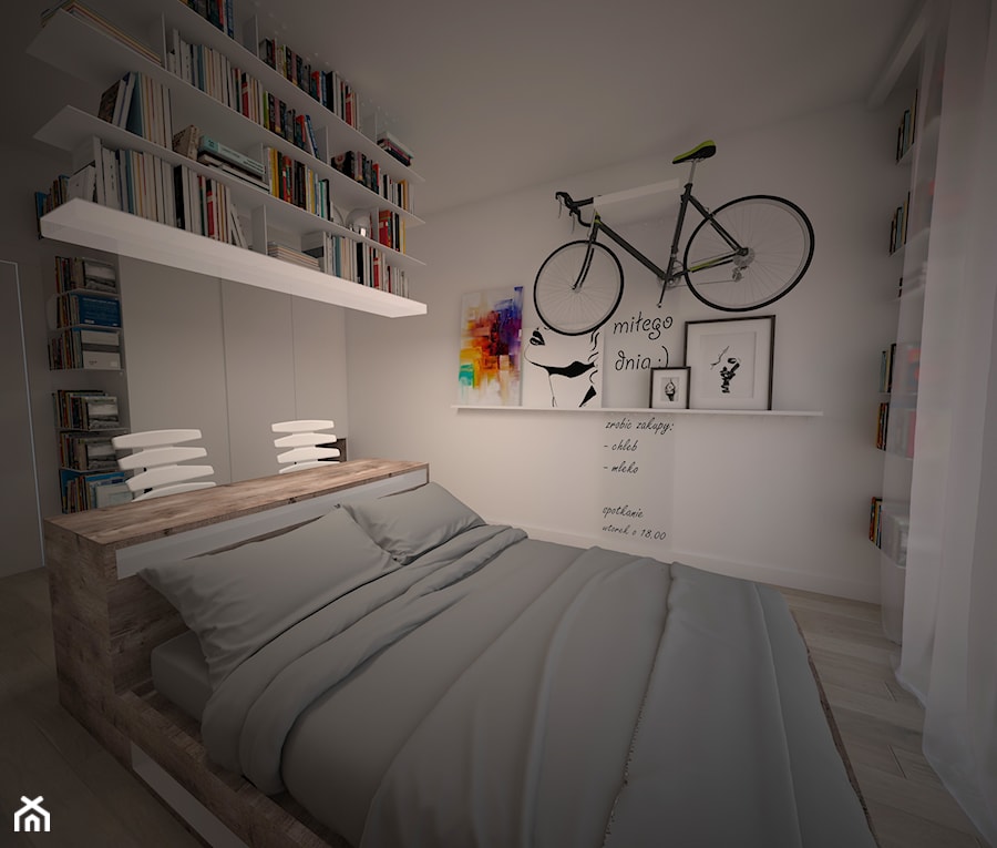 Jeden pokój - Sypialnia, styl nowoczesny - zdjęcie od We-ska design.