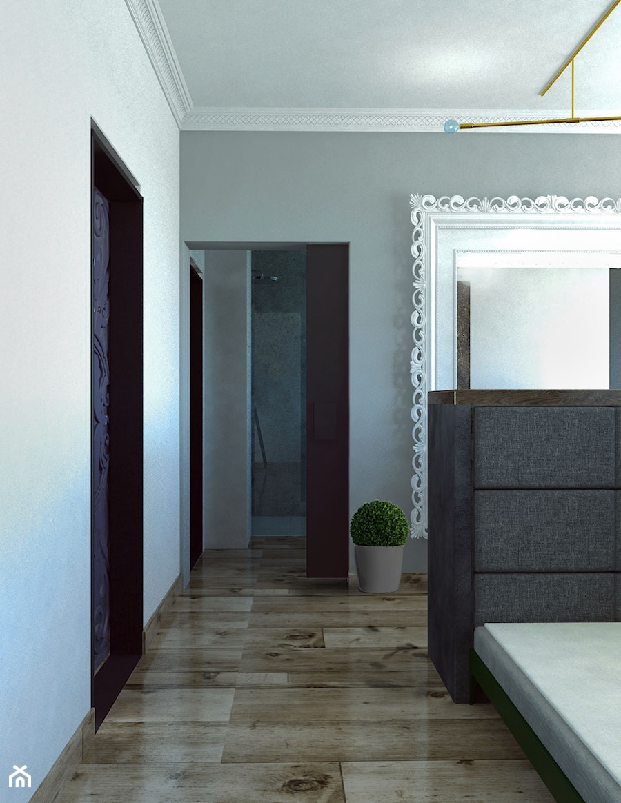 Dom jednorodzinny 01 - Sypialnia, styl nowoczesny - zdjęcie od pracownia.aqq