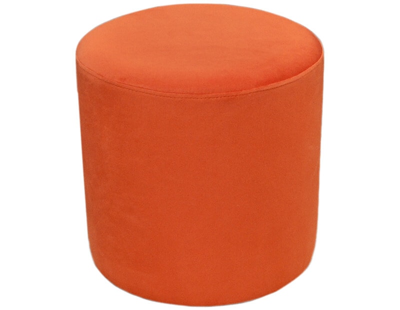 Pufa okrągła (wałek) - kolor pomarańczowy pastelowy - zdjęcie od Interio Mobili - Homebook