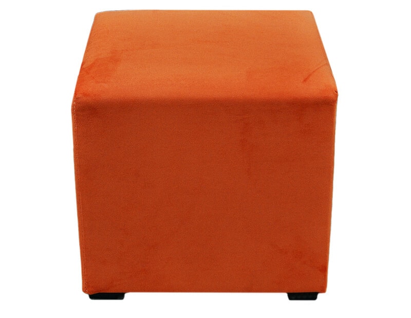 Pufa kostka - kolor pomarańczowy pastelowy - zdjęcie od Interio Mobili - Homebook