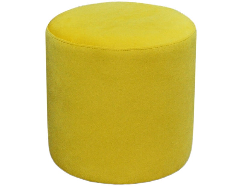 Pufa okrągła (wałek) - kolor żółty pastelowy - zdjęcie od Interio Mobili - Homebook