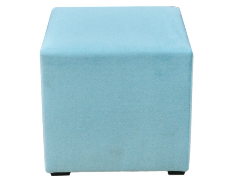 Pufa kostka - kolor pastelowy jasno-niebieski - zdjęcie od Interio Mobili - Homebook