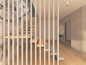 Projekt domu 160m2 - Średni biały hol / przedpokój, styl rustykalny - zdjęcie od Wnętrza od NOWA