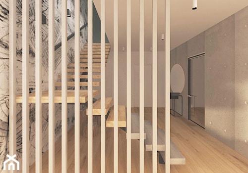 Projekt domu 160m2 - Średni biały hol / przedpokój, styl rustykalny - zdjęcie od Wnętrza od NOWA