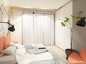 Projekt domu 160m2 - Średnia szara sypialnia, styl skandynawski - zdjęcie od Wnętrza od NOWA