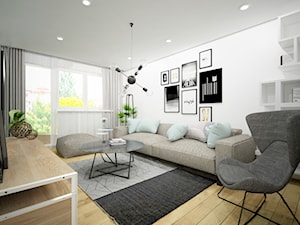 Remont mieszkania pod inwestycję - Salon, styl skandynawski - zdjęcie od Wnętrza od NOWA