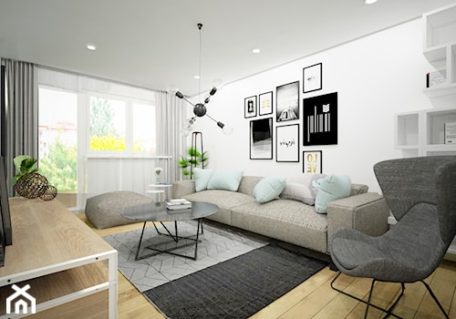 Remont mieszkania pod inwestycję - Salon, styl skandynawski - zdjęcie od Wnętrza od NOWA