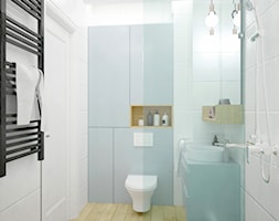 Remont mieszkania pod inwestycję - Mała na poddaszu bez okna łazienka, styl skandynawski - zdjęcie od Wnętrza od NOWA - Homebook