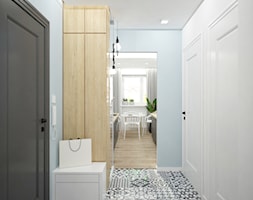 Mieszkanie na wynajem dla studentów - Średni niebieski hol / przedpokój, styl skandynawski - zdjęcie od Wnętrza od NOWA - Homebook