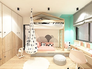 Mieszkanie dla odważnych klientów - Średni biały zielony pokój dziecka dla dziecka dla nastolatka dla dziewczynki, styl skandynawski - zdjęcie od Wnętrza od NOWA
