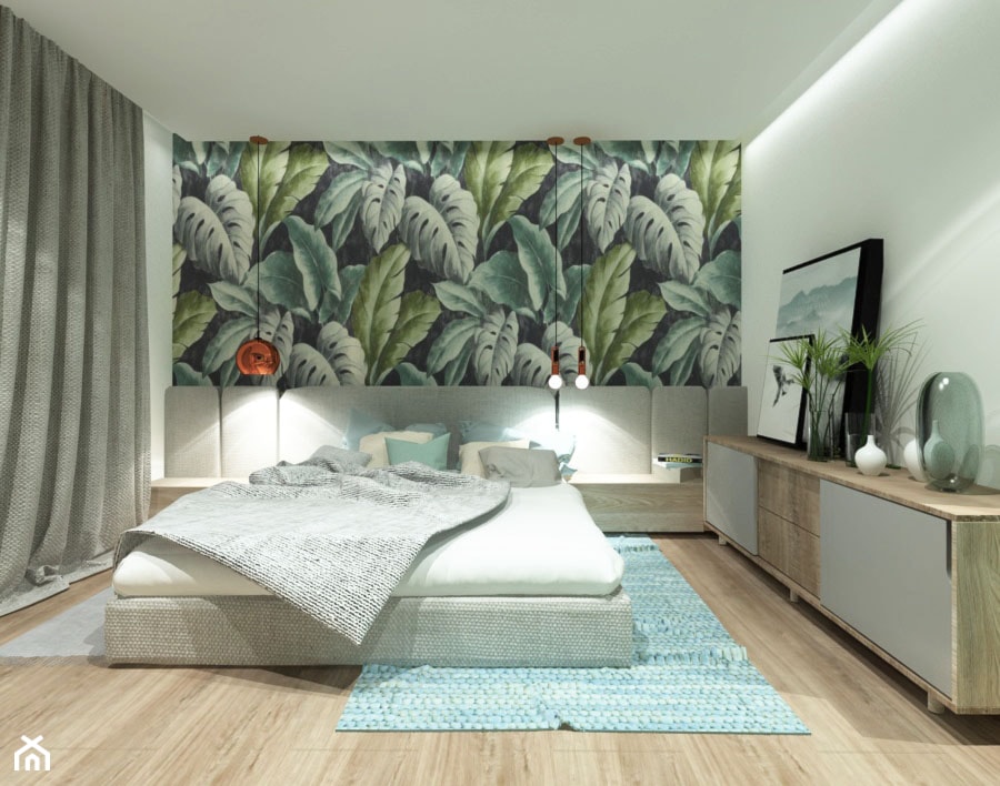 Projekt domu 160m2 - Średnia biała sypialnia, styl nowoczesny - zdjęcie od Wnętrza od NOWA