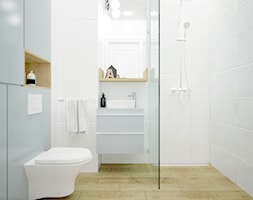 Remont mieszkania pod inwestycję - Mała na poddaszu bez okna łazienka, styl skandynawski - zdjęcie od Wnętrza od NOWA - Homebook