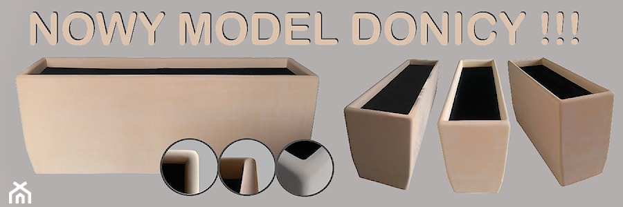 Nowy model donica na wymiar - zaokrąglone ścianki - zdjęcie od TiM - donice na wymiar