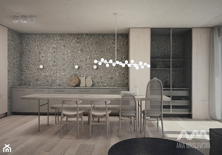 mieszkanie 60 m2 - Jadalnia, styl minimalistyczny - zdjęcie od Ania Masłowska