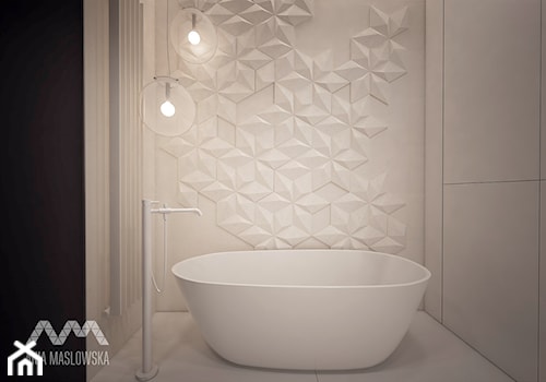 Powiśle - Mała bez okna jako pokój kąpielowy łazienka, styl minimalistyczny - zdjęcie od Ania Masłowska