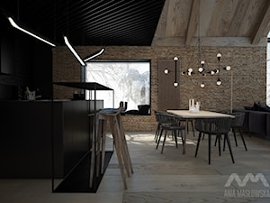 Projekt wnętrz domu pod Białymstokiem_wersja2 - Jadalnia, styl nowoczesny - zdjęcie od Ania Masłowska