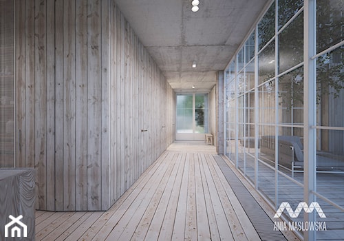 Dom jednorodzinny 450 m2 - Duży hol / przedpokój, styl nowoczesny - zdjęcie od Ania Masłowska
