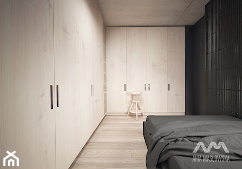 mieszkanie 60 m2 - Duża sypialnia, styl minimalistyczny - zdjęcie od Ania Masłowska