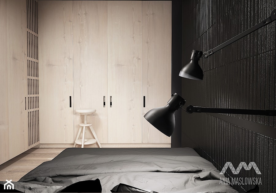 mieszkanie 60 m2 - Sypialnia, styl minimalistyczny - zdjęcie od Ania Masłowska