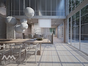 Dom jednorodzinny 450 m2 - Duża jadalnia w kuchni, styl skandynawski - zdjęcie od Ania Masłowska