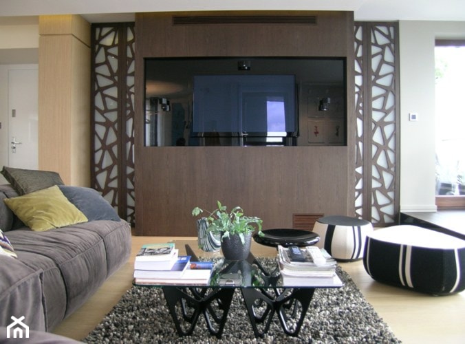 Apartament Gdynia - Salon, styl nowoczesny - zdjęcie od Studio Wnętrz Oranż