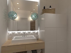 Projekt domu pod Warszawą - Mała średnia łazienka, styl nowoczesny - zdjęcie od Architektura wnętrz Sylwia Woch
