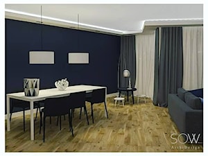 Projekt mieszkania dwupoziomowego Warszawa - Salon, styl nowoczesny - zdjęcie od Architektura wnętrz Sylwia Woch