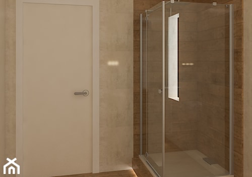 Wnętrza w ciepłym, eleganckim klimacie - Średnia łazienka, styl nowoczesny - zdjęcie od Architektura wnętrz Sylwia Woch