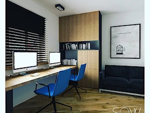 Projekt mieszkania dwupoziomowego Warszawa - Biuro, styl nowoczesny - zdjęcie od Architektura wnętrz Sylwia Woch