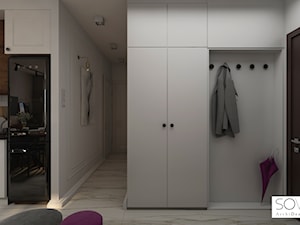 Projekt apartamentu na Grzybowskiej w Warszawie - Hol / przedpokój, styl nowoczesny - zdjęcie od Architektura wnętrz Sylwia Woch