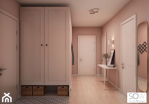 Mieszkanie w pastelach - Hol / przedpokój, styl skandynawski - zdjęcie od Architektura wnętrz Sylwia Woch