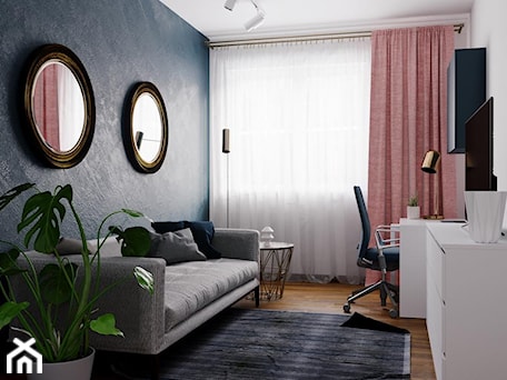 Aranżacje wnętrz - Biuro: Stylowe mieszkanie - Średnie z sofą białe szare biuro, styl nowoczesny - Architektura wnętrz Sylwia Woch. Przeglądaj, dodawaj i zapisuj najlepsze zdjęcia, pomysły i inspiracje designerskie. W bazie mamy już prawie milion fotografii!