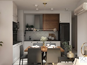 Projekt apartamentu na Grzybowskiej w Warszawie - Kuchnia, styl nowoczesny - zdjęcie od Architektura wnętrz Sylwia Woch