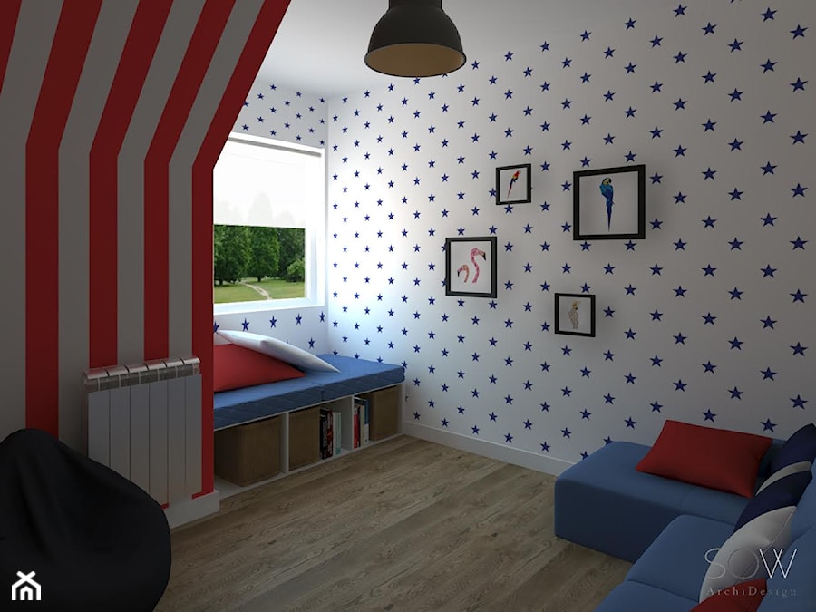 Projekt domu pod Warszawą - Pokój dziecka, styl nowoczesny - zdjęcie od Architektura wnętrz Sylwia Woch
