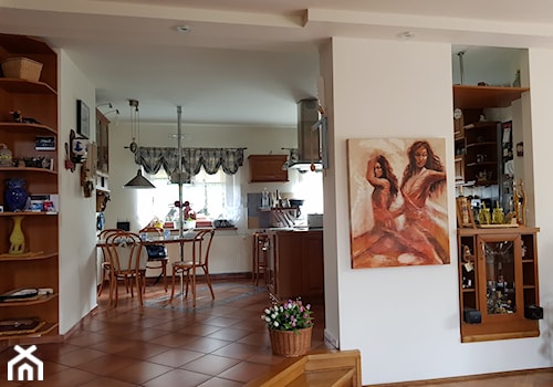 Żywiec, Veronese Vanilia Matowy - Średnia beżowa jadalnia w salonie w kuchni, styl tradycyjny - zdjęcie od WFM Kuchnie Żywiec