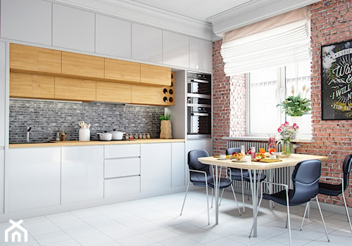 Biały okap Delico w eleganckiej i nowoczesnej kuchni - zdjęcie od GLOBALO.PL - Ciche i wydajne okapy kuchenne