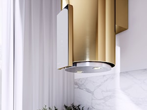 Złoty okap Roxano Light Gold do kuchni w stylu glamour - zdjęcie od GLOBALO.PL - Ciche i wydajne okapy kuchenne
