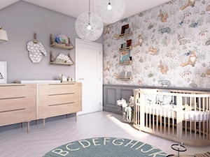Dom jednorodzinny w Łomży - Pokój dziecka, styl vintage - zdjęcie od Równo pod Sufitem Projektowanie Wnętrz