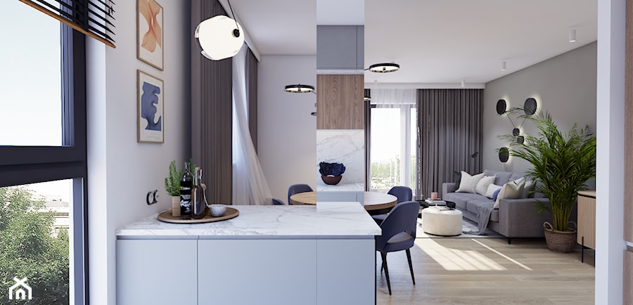 Mieszkanie na Wybrzeżu - Salon, styl nowoczesny - zdjęcie od Równo pod Sufitem Projektowanie Wnętrz