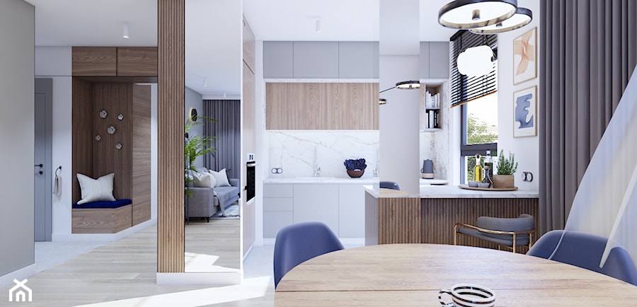 Mieszkanie na Wybrzeżu - Kuchnia, styl nowoczesny - zdjęcie od Równo pod Sufitem Projektowanie Wnętrz