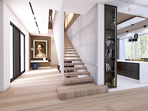 Nowoczensy Dom - Schody, styl nowoczesny - zdjęcie od Równo pod Sufitem Projektowanie Wnętrz