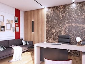 Nowoczensy Dom - Biuro, styl nowoczesny - zdjęcie od Równo pod Sufitem Projektowanie Wnętrz