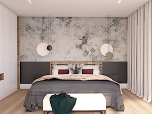 Nowoczensy Dom - Sypialnia, styl nowoczesny - zdjęcie od Równo pod Sufitem Projektowanie Wnętrz