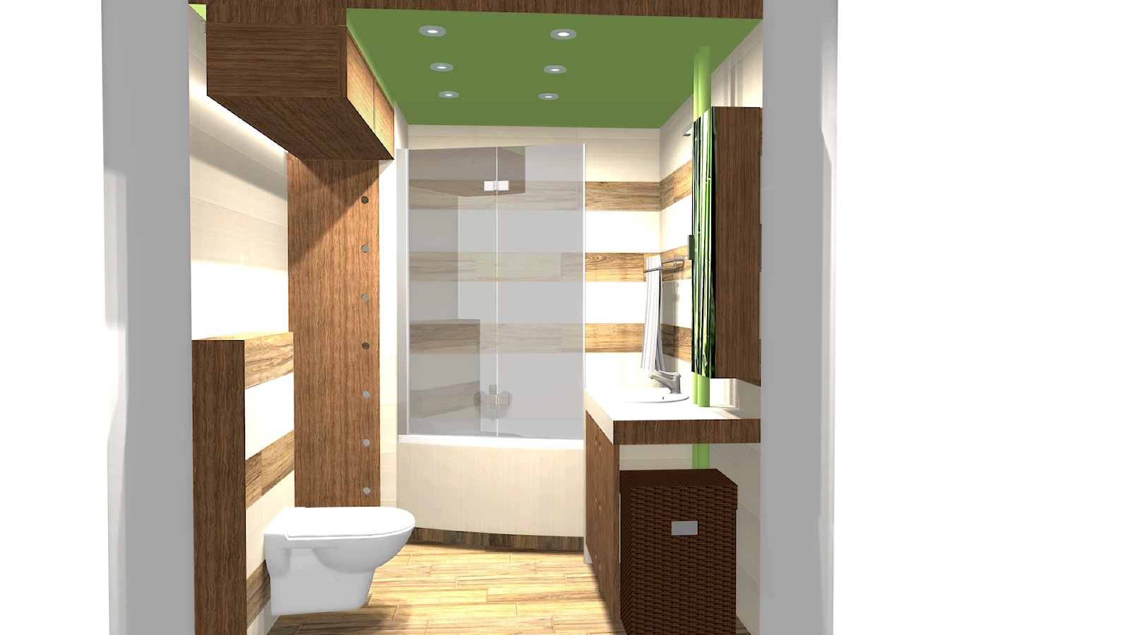 Łazienka z dodatkiem zielonego - zdjęcie od Unicad Design - Homebook
