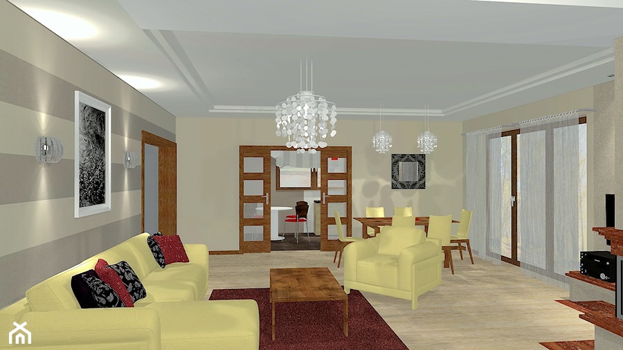 Salon w nowobudowanym domu - zdjęcie od Unicad Design