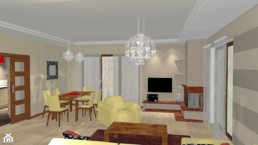 Salon w nowobudowanym domu - zdjęcie od Unicad Design